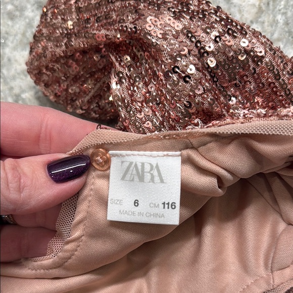 Sequin Rose Gold Dress - Picture 3 of 4